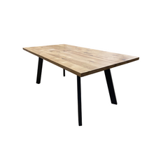 Load image into Gallery viewer, Oak Dining Table Angled Legs

