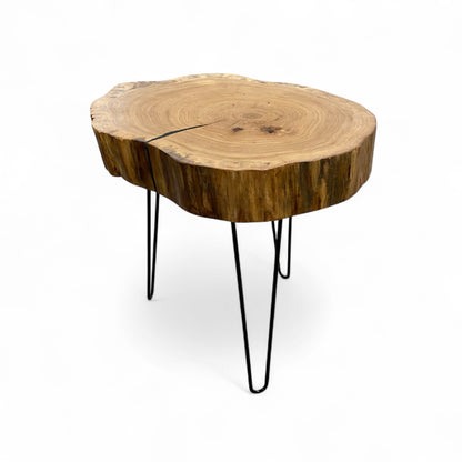 Round Live Edge Side Table