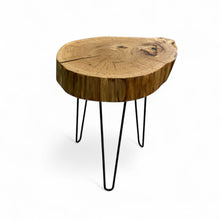 Load image into Gallery viewer, Round Live Edge Side Table
