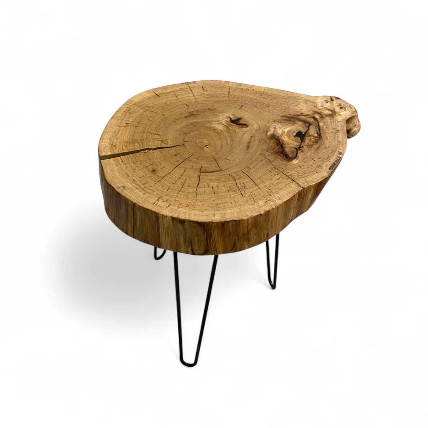 Round Live Edge Side Table