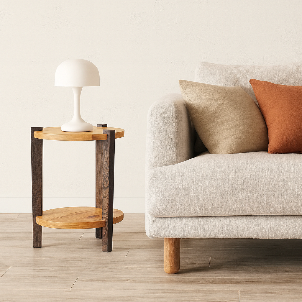 Double Round Side Table