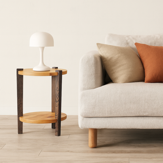 Double Round Side Table