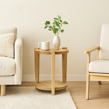 Double Round Side Table