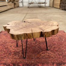 Load image into Gallery viewer, 36x33&quot; Round Live Edge Coffee Table
