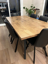 Load image into Gallery viewer, Oak Dining Table Angled Legs

