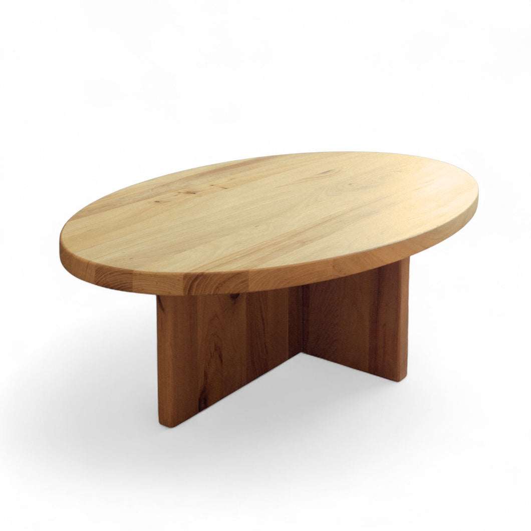 Oval Coffee Table Wood Base