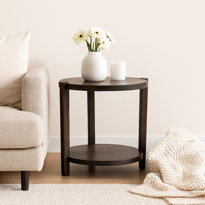 Double Round Side Table